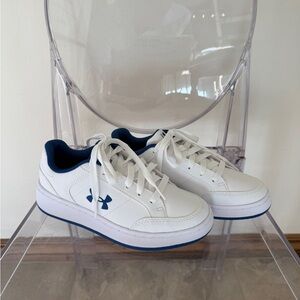 Under Armour Kids Sneakers In White and Blue